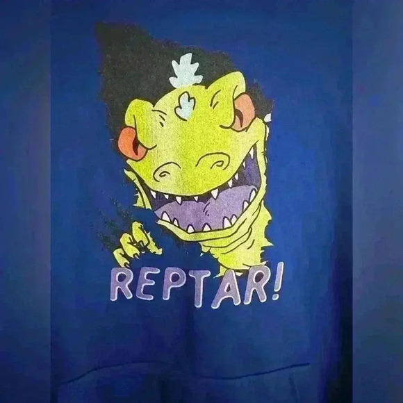 Nickelodeon Rugrats Reptar Blue Hoodie - Picture 2 of 11